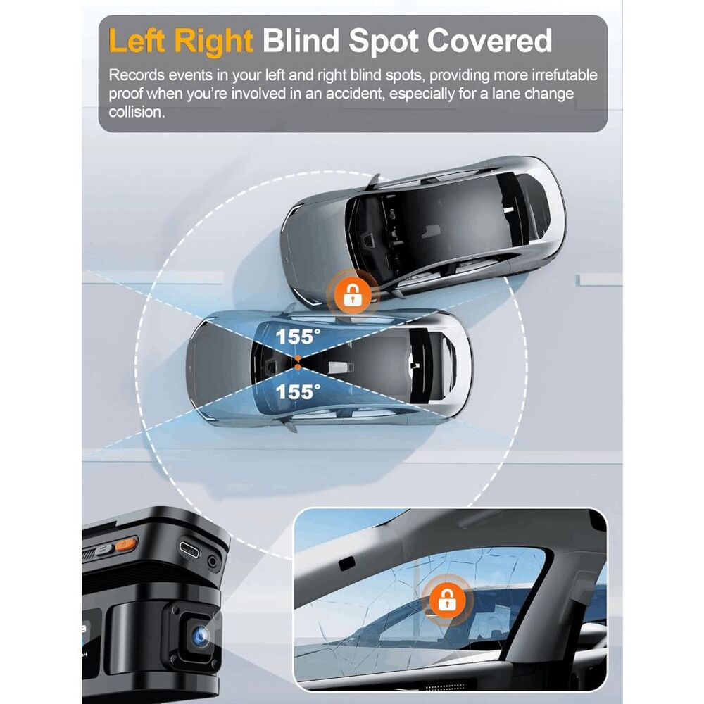 KEYROO R4-4K 360° 4-Channel Dash Camera - Picture 6 of 9
